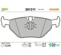 VALEO REAR DISC BRAKE BRAKE PAD SET 301311 FOR BMW ALPINA