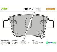VALEO REAR DISC BRAKE BRAKE PAD SET 301812 FOR TOYOTA