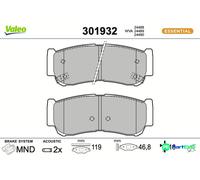 VALEO REAR DISC BRAKE BRAKE PAD SET 301932 FOR HYUNDAI