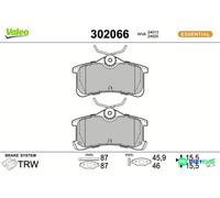 VALEO REAR DISC BRAKE BRAKE PAD SET 302066 FOR TOYOTA