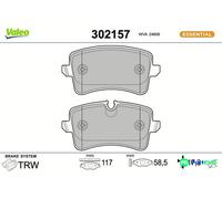 VALEO REAR DISC BRAKE BRAKE PAD SET 302157 FOR AUDI