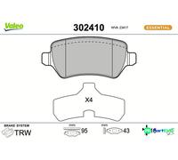 VALEO REAR DISC BRAKE BRAKE PAD SET 302410