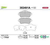 VALEO REAR DISC BRAKE BRAKE PAD SET 302491A FOR MERCEDES-BENZ