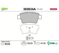 VALEO REAR DISC BRAKE BRAKE PAD SET 302634A FOR FIAT OPEL VAUXHALL