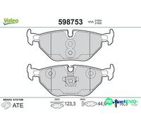 VALEO REAR DISC BRAKE BRAKE PAD SET 598753 FOR BMW ROVER SAAB