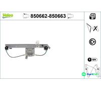 VALEO REAR LEFT WINDOW REGULATOR 850662 FOR RENAULT