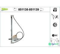 VALEO REAR LEFT WINDOW REGULATOR 851138 FOR RENAULT