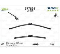 Valeo Wiper Blade 577891 - Flat with Spoiler, Front, 750 mm