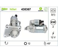 Valeo Starter 438367 - 2 kW - 12 Teeth - 12 V