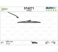 Valeo Silencio Flat Wiper Blade - Rear - 11" - fits Ford Mondeo lll (BWY) 00-07