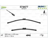 Valeo Silencio Flat Wiper Blade Set - Front - 24"/19" - fits VW Jetta lV (16_)