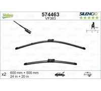 Valeo Silencio Flat Wiper Blade Set - Front - 24"/20" - fits Porsche Macan (95B)