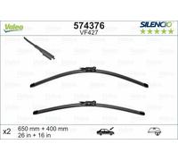 Valeo 574376 Silencio VF427 Front Wiper Blade Set Spoiler 650mm 400mm 26" 16"