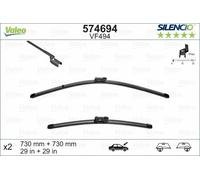 Valeo 574694 Silencio VF494 Front Wiper Blade Set Flat Spoiler 730mm 29" RHD LHD