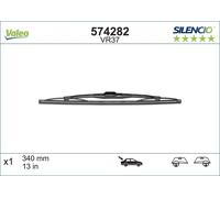 VALEO Silencio Rear Wiper Blade 340mm 14" Fits AUDI A3 A4 8E SEAT Ibiza 2001-