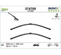 VALEO Silencio Wiper Blade PAIR 650/450mm 26/18" Fits ALPINA BMW 5 61612147361