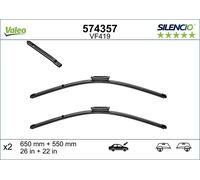 VALEO Silencio Wiper Blade PAIR 650/550mm 26/22" Fits RENAULT MPV 7711421439