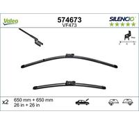 VALEO Silencio Wiper Blade PAIR 650mm 26" Fits OPEL PEUGEOT VAUXHALL 6423N9