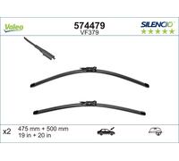 Valeo Silencio Kit of 2 Wiper Blades VF379 - Front - 475 mm / 500 mm | Flat Blades, Original Equipment Replacement, 574479
