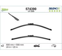 Valeo Wiper Blade Set Silencio VF399 - Flat Spoiler 600/500 mm (24"/20") - Front