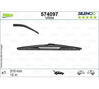 Valeo Silencio Wiper Blade VR64 - Rear - 310 mm - 1 Blade | Conventional Blade, 574097