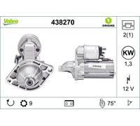 Valeo Starter Motor 12V 1.3kW 9 Teeth fits Chevrolet Opel Suzuki Vauxhall