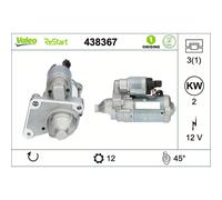 Valeo Starter 438367 - 2 kW - 12 Teeth - 12 V