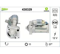 Valeo 438329 Starter 12V Voltage Fits Volvo S90 V40 V60 V70 V90 XC40 XC60