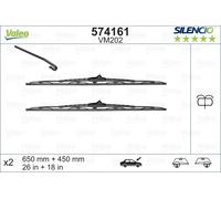 Valeo VM206 Silencio Conventional Set Wiper Blade Fits Mercedes-Benz V-Class
