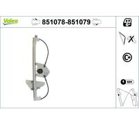 VALEO 851078 Window Regulator VALEO WINDOW REGULATOR Fitting side [Text]: Confort [Text]: Function type [Text] : Technology [Text]: