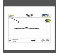 VALEO Silencio Wiper - VM16 - All-Seasons Durable and Resistant Windshield Conventional Wiper Blade 600mm - 1 Wiper Blade - 574141