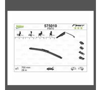 Valeo Wiper Blade 575010 for FORD FIESTA VII HJ HF 2017...