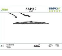 VALEO Wiper Blade Driver Side 450mm Length Fits Alfa Audi Autobianchi Bedford MG