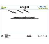 VALEO Wiper Blade Driver Side Passenger Side 255mm Length Fits Citroen 2 CV