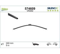 VALEO Wiper Blade Rear 240mm Length Fits Citroen C5 Ford K Mini Renault Clio