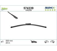 Silencio Wiper Blade VR259 574339 Rear Length: 500mm Single Wiper Blade (for Left and Right Hand Drive Vehicles)