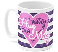 Valerie Mug, Cup, Valerie's Hug in A Mug, (Pink and Purple)