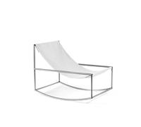 Valerie Object Rocking Armchair Stainless Steel/ White