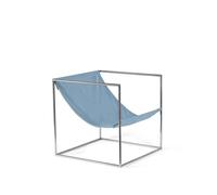 Valerie Object Solo Seat Armchair Stainless Steel/ Light Blue