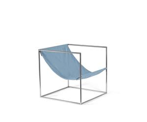 Valerie Object Solo Seat Armchair Stainless Steel/ Light Blue