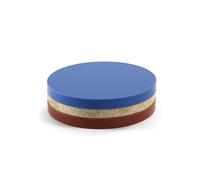 Valerie Object Three Circles Coaster Blue/ Stone/ Dark Red