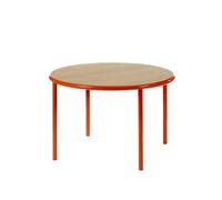 Valerie Objects Wooden Dining Table Ø120 Red/ Oak