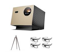 Valerion Home Theater Bundle - Buy 1 Get 5: Pro 4K Laser Projector 2500 ISO Lumens + Walnut Tripod Stand + 4×3D Glasses