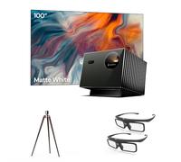 Valerion Home Theater Bundle - Includes Valerion Pro2 4k Projector + 100" Matte White Screen + Wall Mount Bracket + 3D Glasses
