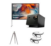 Valerion Outdoor Cinema Bundle - Includes Valerion Pro2 4k Projector + 150" Outdoor Potable Screen + Wall Mount Bracket + 3D Glasses
