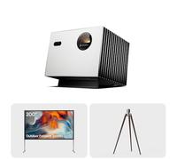 Valerion StreamMaster Plus2+120" Outdoor Projector Screen with Stand+Walnut Tripod Stand