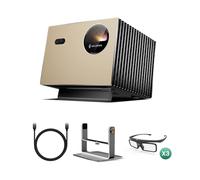 Valerion VisionMaster Pro 4K Triple Laser Projector Bundle with Ultra High Speed HDMI 2.1 Cable, Desktop Gimbal Stand and 3 × 3D Glasses