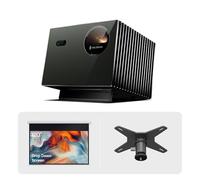 Valerion VisionMaster Pro2 4K Triple Laser Projector Bundle with 120" Rechargeable Waterproof Motorized Projector Screen and Ceiling Mount Conversion Bracket