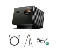 Valerion VisionMaster Pro2 4K Triple Laser Projector Bundle with Ultra High Speed HDMI 2.1 Cable, Walnut Tripod Stand and 3 × 3D Glasses