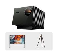 Valerion VisionMaster Pro2 4K Triple Laser Projector for Football Watch Parties, IMAX Enhanced Home Cinema, 3000 ISO Lumens, 4ms Low Input Lag, 180" Foldable Screen & Walnut Tripod Bundle